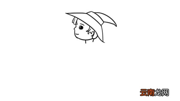 抱南瓜的小男孩简笔画