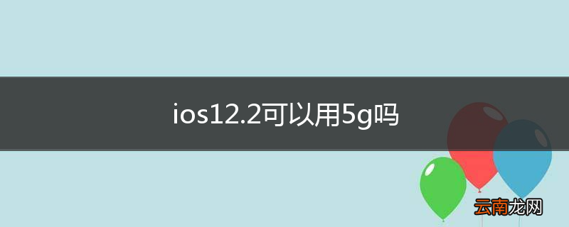 ios12.2可以用5g吗