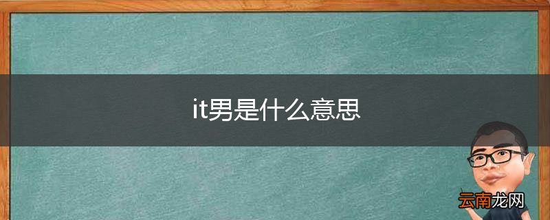 it男是什么意思