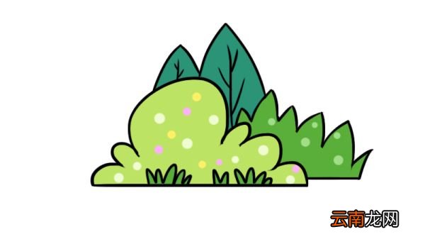 草丛简笔画