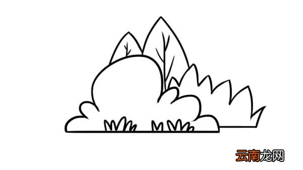 草丛简笔画