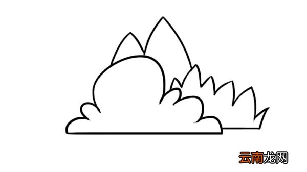 草丛简笔画