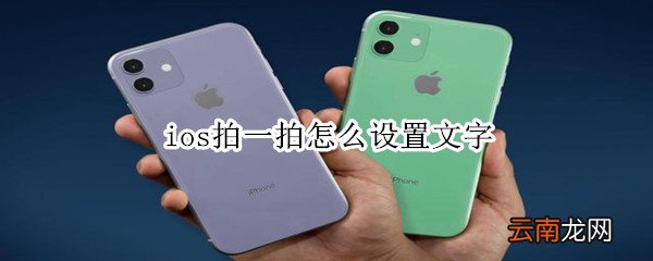 ios拍一拍怎么设置文字