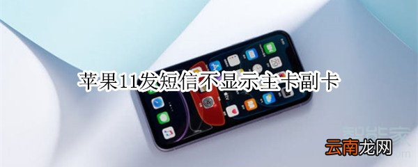 苹果11发短信不显示主卡副卡