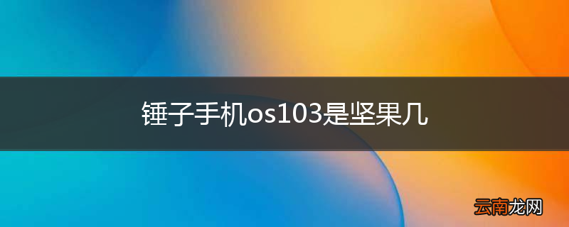锤子手机os103是坚果几