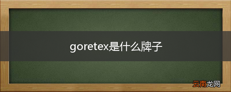 goretex是什么牌子