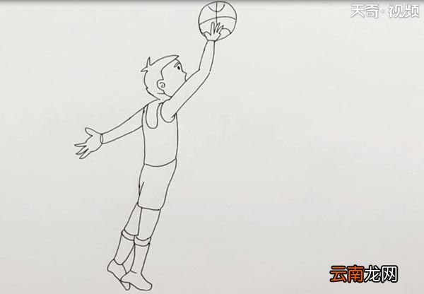 篮球运动员简笔画