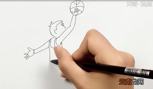 篮球运动员简笔画