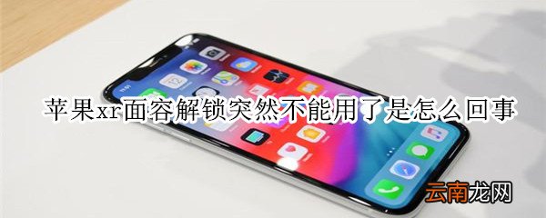 苹果xr面容解锁突然不能用了是怎么回事?