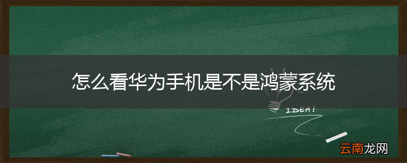 怎么看华为手机是不是鸿蒙系统