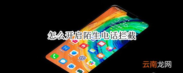 怎么开启陌生电话拦截